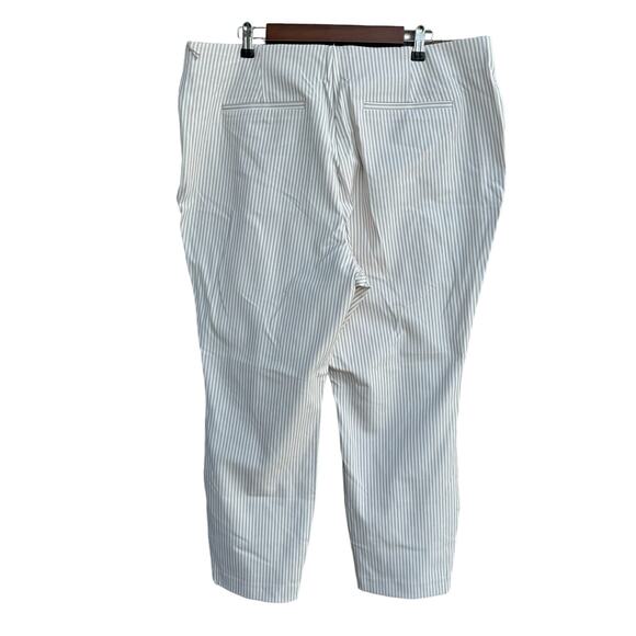 New A New Day Women's Cream Striped Slim Fit High Rise Ankle Pants Size 18W - Picture 4 of 7